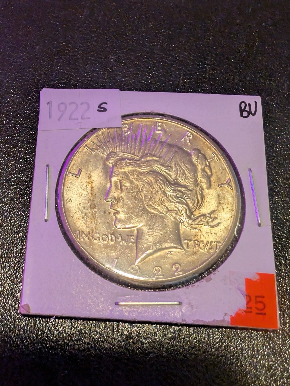 1922 S Peace Silver Dollar BU ++